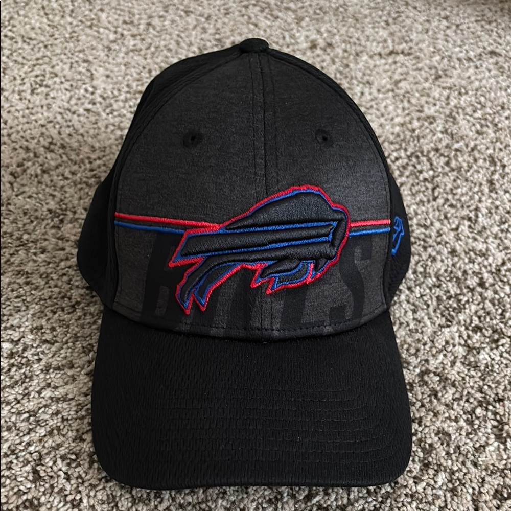 Black and Gray Cap with Buffalo Bills Logo
